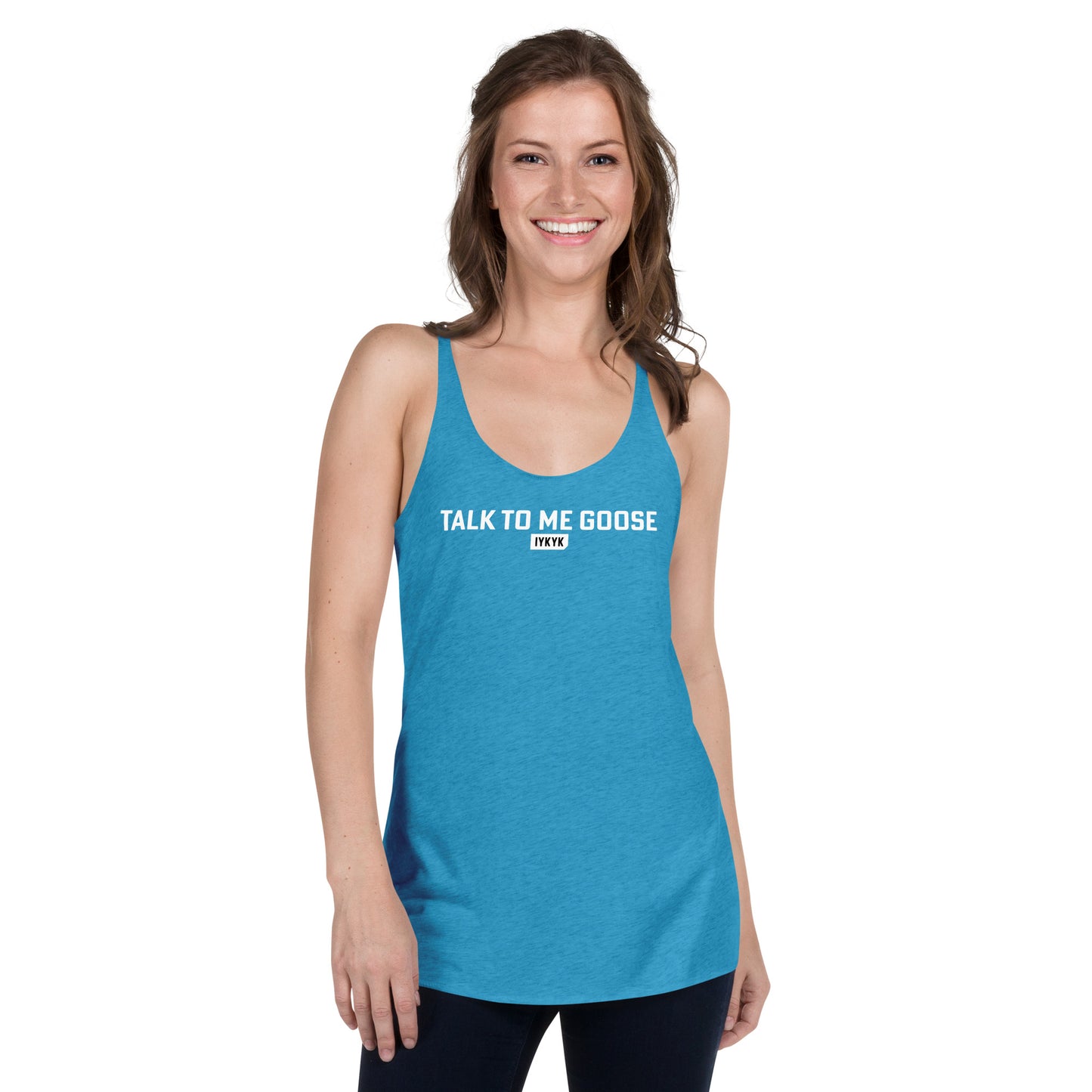 Premium Racerback Talk To Me Goose Top Gun Women's Tank