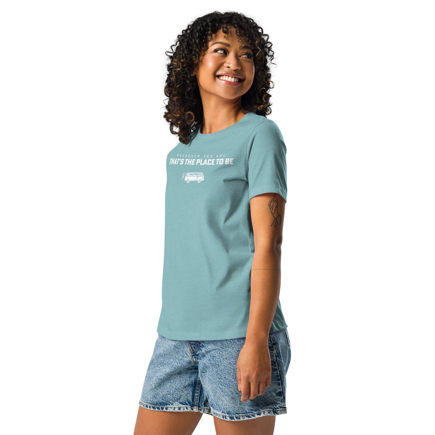 Premium Everyday Women's Wherever You Are Place To Be Fast Times Bus Tee