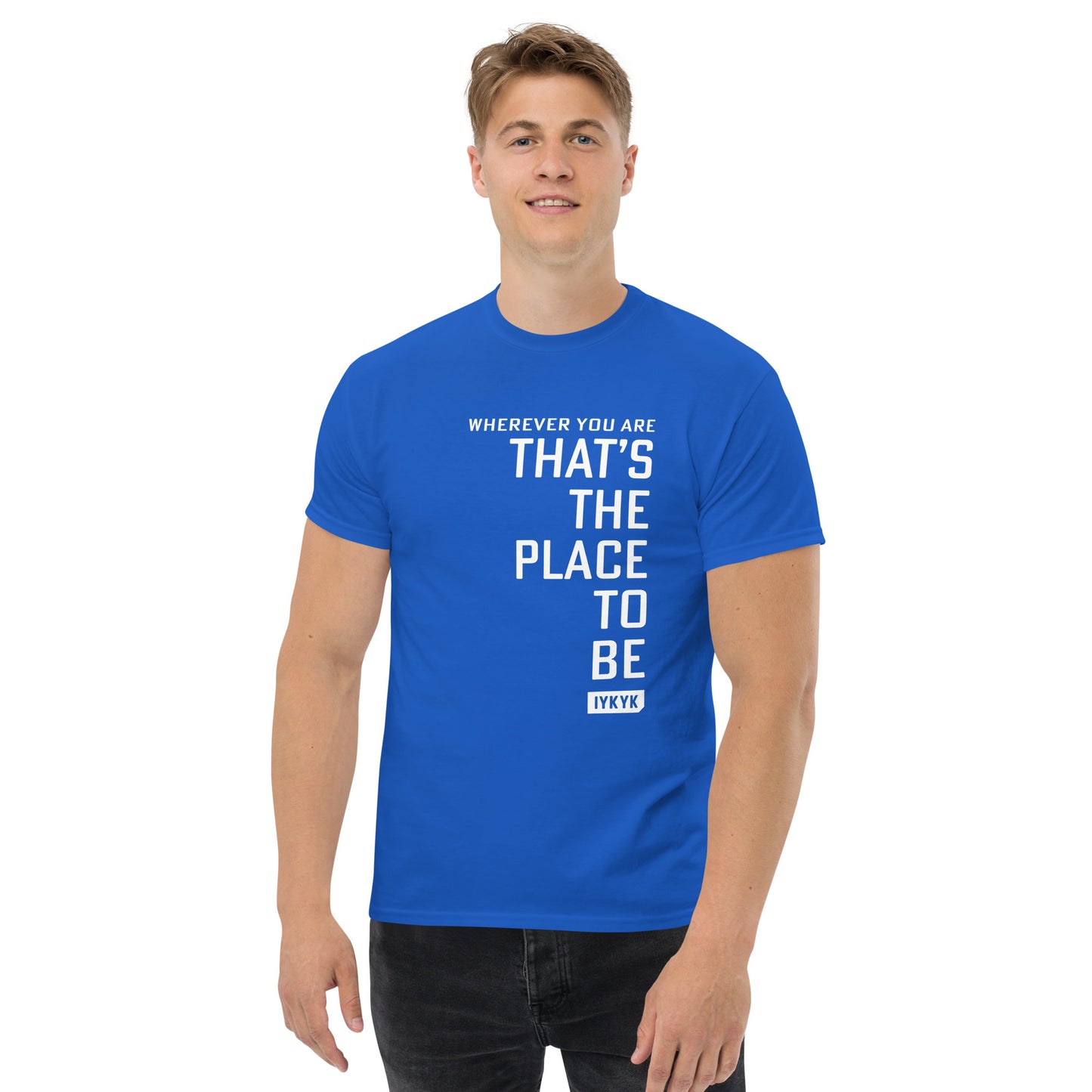 Classic Everyday Wherever You Are Place To Be Fast Times Stacked Tee