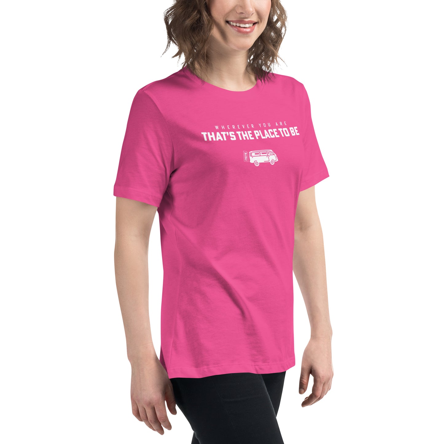 Premium Everyday Women's Wherever You Are Place To Be Fast Times Bus Tee