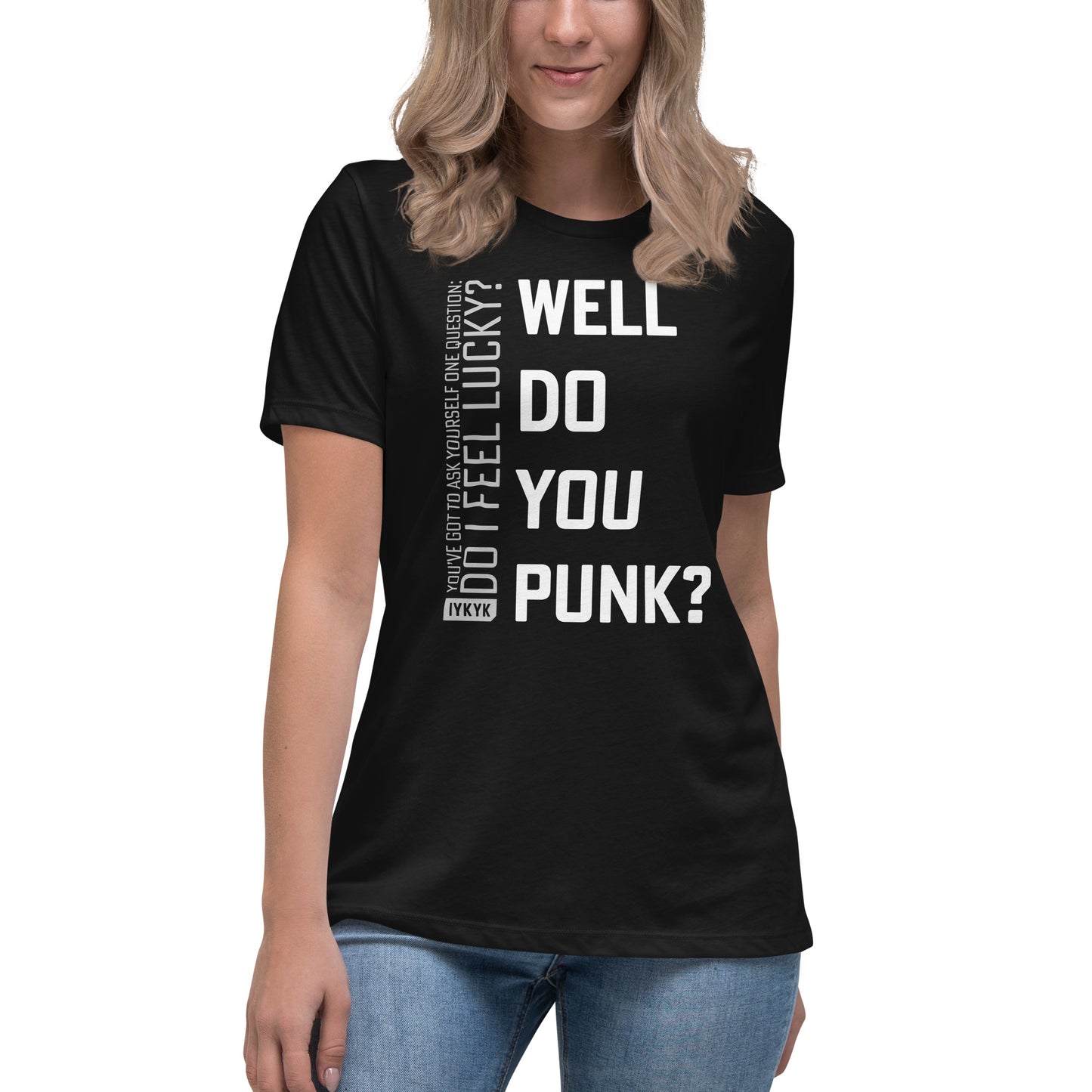 Premium Everyday Women's Do You Feel Lucky Punk? Clint Eastwood Dirty Harry Tee