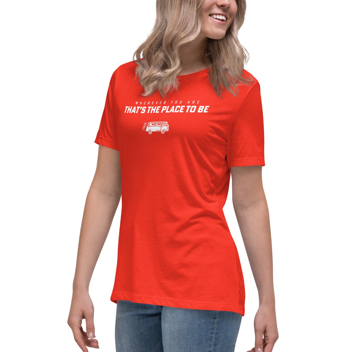 Premium Everyday Women's Wherever You Are Place To Be Fast Times Bus Tee